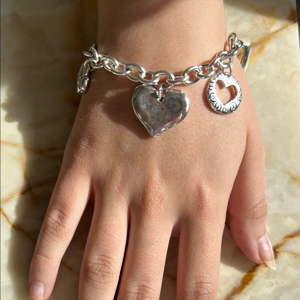 Brighton Silver Heart Charm Bracelet - Picture 9 of 11